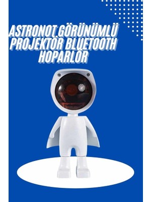 Nurton Astronot Işık Projektörü Gökkuşağı Projeksiyon Gece Lambası Hediyelik