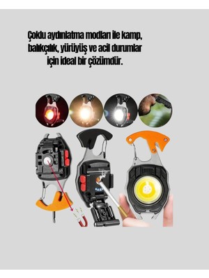 Nurton Çok Modlu LED Işıklı Pratik Anahtarlık