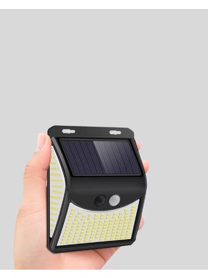 Nurton Sensörlü Güneş Enerjili LED Duvar Lambası Bahçe ve Balkon Aydınlatma