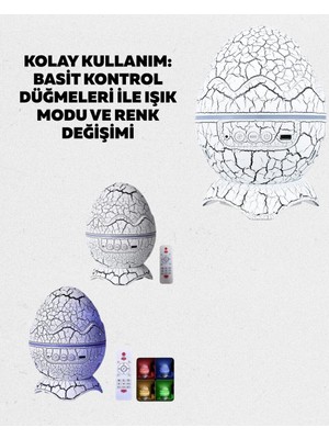 Nurton Yüksek Çözünürlüklü LED Galaksi Projektör + 19 Sesli Uyku Makinesi