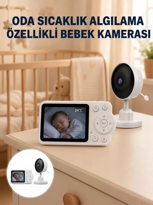 Nemere Ithalat Sıcaklık Sensörlü Güvenli Bebek Kamerası Iki Yönlü Ses Yeni Nesil
