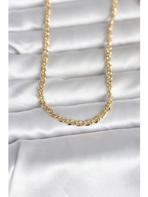 Nurton cm 14K Gold Renk Zincir Model 60 cm Kadın Kolye 5886