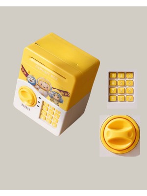 Nurton Sarı Renk Otomatik Para Çeken Şifreli Çocuk Kumbarası