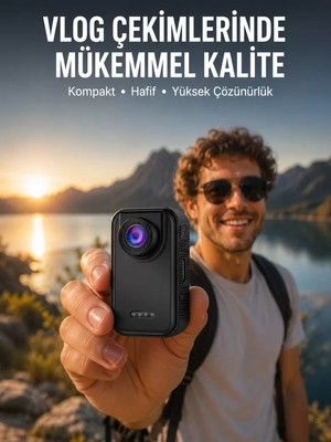 Nemere Ithalat Vlog, Seyahat ve Günlük Video Çekimleri Için Mini Kamera Yeni Nesil