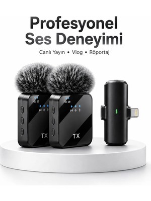 teknokutum Yaka Mıkrofonu  Çiftli Tüm Telefonlara Uyumlu