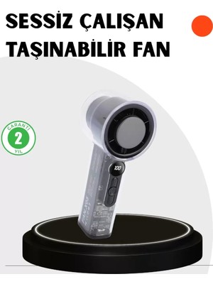 Nemere Ithalat Kompakt Dijital Ekranlı Fan | 100 Seviye Hız + Sessiz Çalışma