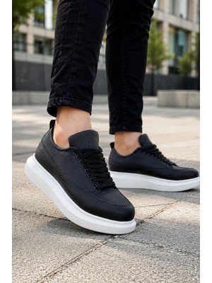 Mevese Lexa Cilt Deri Erkek Günlük Sneaker Ayakkabı - Siyah