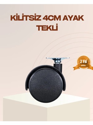 Brf Store Pmstore 4 cm Kilitsiz Mobilya Ayağı Tekli Kolay Dönen Masa ve Sehpa Ayağı