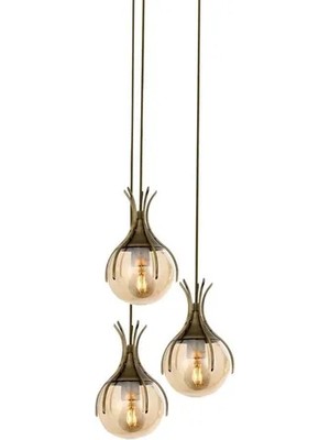 Vivense Avonnı AV-60161-3ET Eskitme Kaplama Modern Avize 40 cm