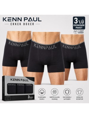 Beruflic Kennpaul Likralı Erkek Boxer 3 Adet