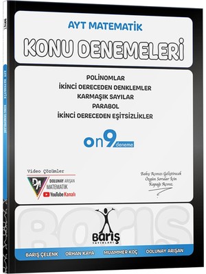 Brf Store Pmstore Ayt Matematik Polinomlar Ikinci Dereceden Denklemler - Eşitsizlikler Karmaşık Sayılar Parabo