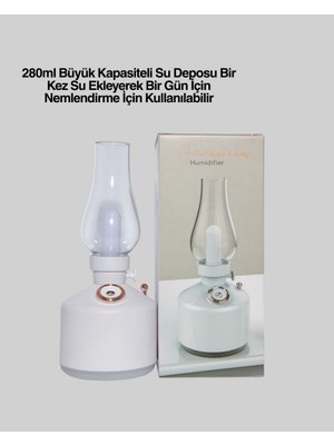 Zero Land Aconcept Renkli LED Işıklı Retro Gaz Lambası Aroma Terapi Mist Maker