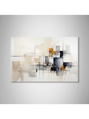 Ahsenico Kanvas Tablo Modern Soyut Kanvas Tablo | Nötr Minimal