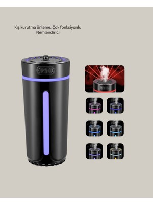 Zero Land Aconcept USB Aromaterapi Difüzör Ultrasonik Ha Nemlirici LED Gece Lambalı
