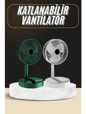 A-Luxe Katlanabilir USB Şarjlı Masaüstü Soğutucu Mini Fan Telefon Tutucu Yeni Nesil