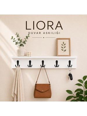 Atlanta Home Liora Duvar Askılığı 100 cm | Dekoratif Duvar Askısı | Antre Koridor Banyo ve Mutfak Askılığı