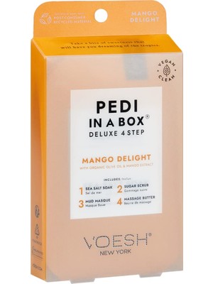 Voesh Pedi In A Box Deluxe 4 Adımlı Pedikür Seti Mango