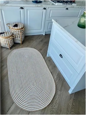 Vivense Milda Jüt El Örgüsü Kilim 74, Oval, 100X300