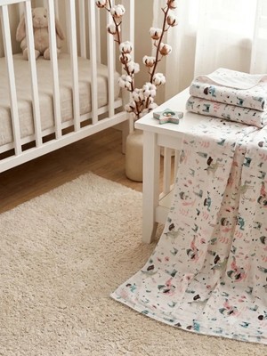 Mrvhome Royalty Çok Amaçlı Bebek & Yenidoğan Battaniye Pazen Örtü Kundak Battaniye Pamuk Flannel