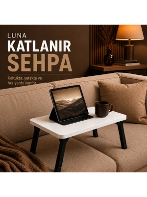 Atlanta Home Luna Katlanır Laptop Sehpası Yatak ve Koltuk Sehpası Seyyar Kahvaltı Masası