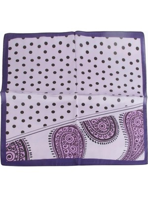 Bijuteri Net Benekli Desenli Zr Şifon Fular 50*50 cm