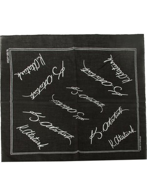 Bijuteri Net Atatürk Imzalı Desenli Bandana 50*50