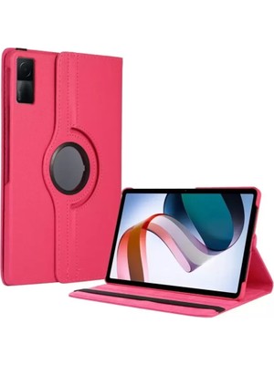 Aslanoğlu Store Newface Xiaomi Redmi Pad Se 4g Kılıf 360 Tablet Deri Kılıf - Pembe
