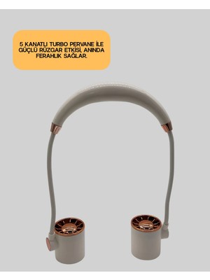 Zenviaa Katlanabilir Asılabilir Fan USB Şarjlı Hafif ve Sessiz Tasarım ZENVIAA365423