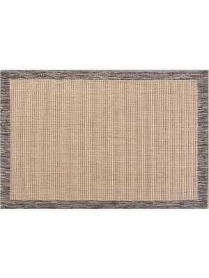 Vivense Crea Halı Andora Bordürlü Hasır Dokulu Sisal Çerçeveli Halı, AS04, 100X200
