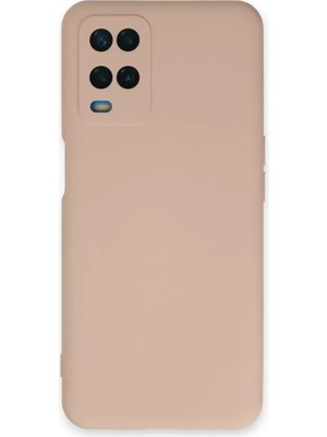 Aslanoğlu Store Newface Oppo A54 4g Kılıf Nano Içi Kadife Silikon - Pudra