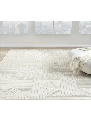 Vivense Loopal Antibakteriyel Dokuma Halı, Krem 623 160X230 cm