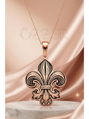 Özgür Takı 925 Ayar Gümüş Isimli Fleur De Lis Zambak Kolye