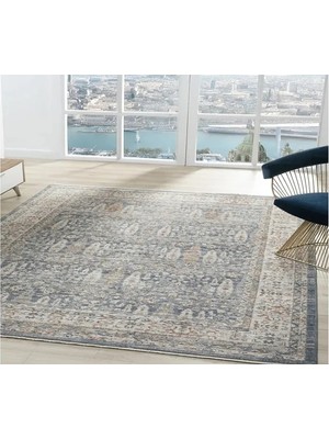 Vivense Perus Antibakteriyel Dokuma Halı, Mavi 10207 80X150 cm