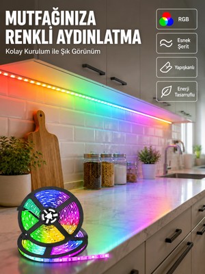 Svoria Store Mey Ithalat® Kumandalı 5 Metre Şerit LED Dekoratif Aydınlatma