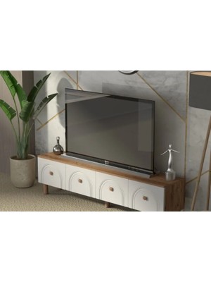 Vivense Bohem Tarz Şık 180 cm 4 Kapaklı Mdf Kapak Tv Ünitesi