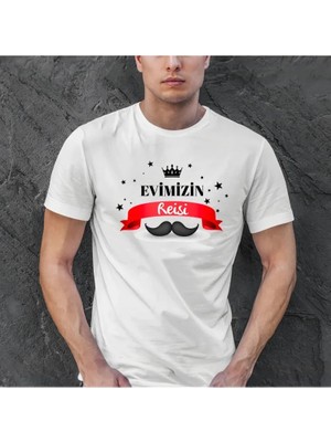 Pomeya  Babalar Günü Hediye Baba Temalı Baskılı Oversize Bisiklet Yaka T-Shirt - Beyaz