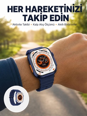Ultra Akıllı Saat 2.05 Inç Büyük Ekran Bluetooth Aramalı IP67 Yeni Nesil