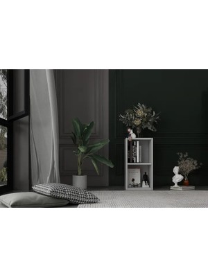 Vivense Leksa Raflı Kitaplık 35 cm Beyaz KTP-1001