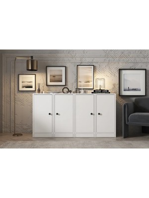 Vivense Consola Dolaplı Konsol Beyaz 130 cm KNS-1019-Ç