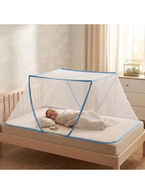 Nemere Ithalat Portatif Bebek ve Çocuk Sinek Koruyucu Cibinlik Tül (50X125 Cm) – Katlanabilir Beşik ve Yatak Tülü