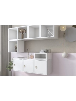 Vivense Consola 3 Kapaklımodern Minimalist Duvara Monte Konsol