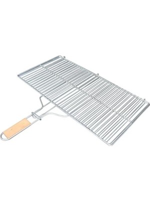 Uravas Store Büyük Boy Mangal Izgarası - 50X30 cm - Ahşap Saplı