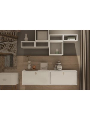 Vivense Consola Geniş Depolama Alanlı Duvara Monte Çok Fonksiyonlu Konsol NRG-KNS-1013