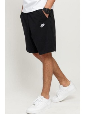 Nike Sportswear Clup Fleece Jersey Standart Fit Kesim Siyah Erkek Şort