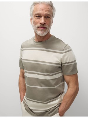 Marks & Spencer %100 Pamuklu Çizgili T-Shirt