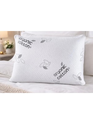 Vivense Cottonpure Organik Pamuk Ortopedik Visco Yastık, 60X40X13 cm