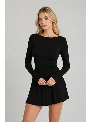 Kadın Ultra Soft Kayık Yaka Bluz