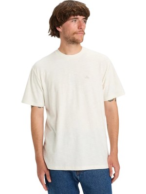 Quiksilver Slub Roundneck Beyaz Erkek Tshirt