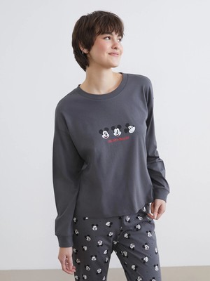 Lc Waikiki Yeni Sezon Mickey Mouse Baskılı Kadın Pijama Takım