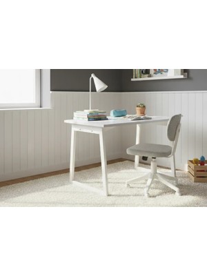 Vivense Biga Ofis Masası ve Deniz Kolsuz Sandalye Set, Kırçıllı Gri, 60X120 cm